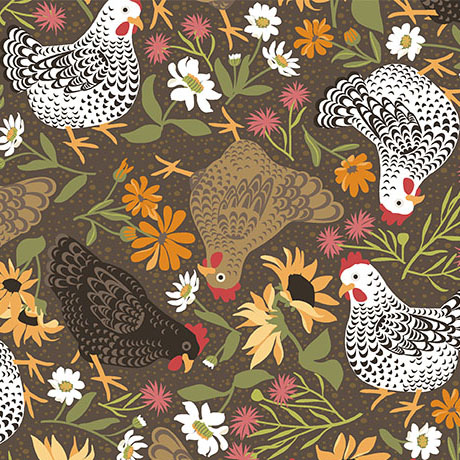 CHICKENS IN THE MEADOW   